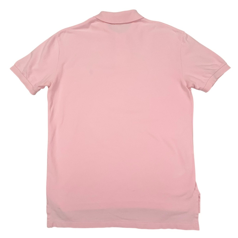 Vintage Y2K Polo Ralph Lauren Mesh Polo Shirt Mens M Pink Blue Pony Short Sleeve - Picture 2 of 9